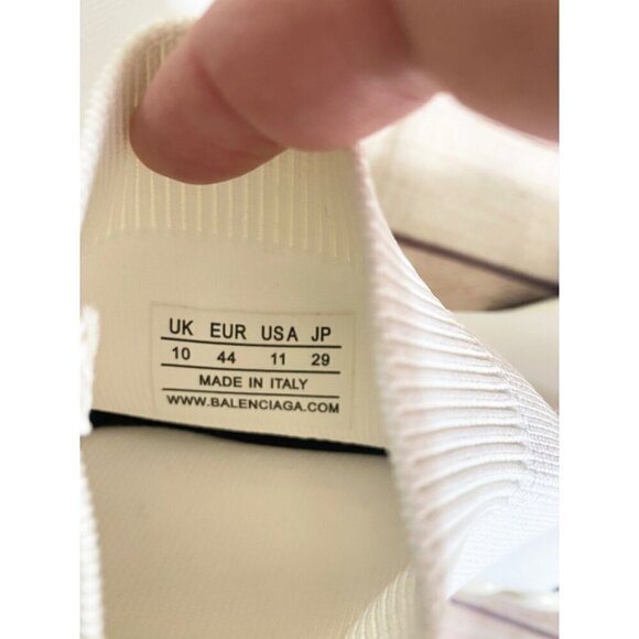 Balenciaga Men's White Speed Cloth Trainers Boots - 11 - Picture 14 of 14